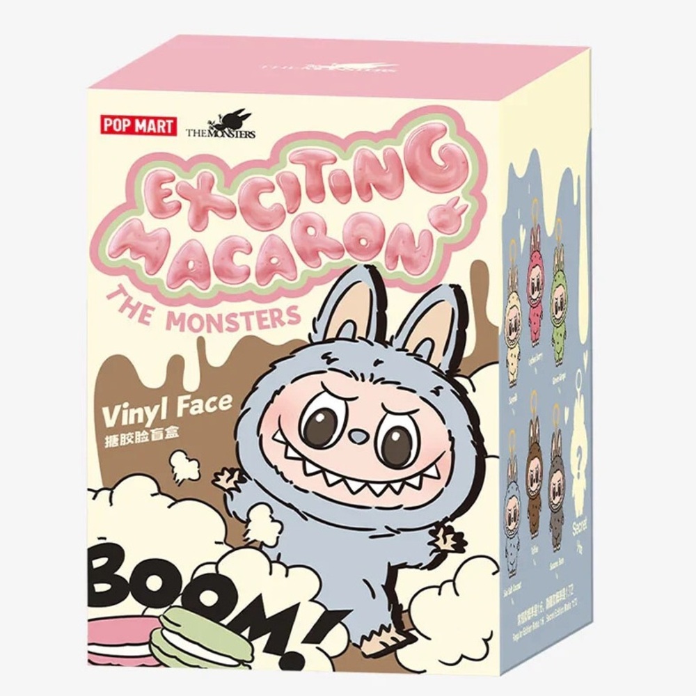 AUTHENTIC POP MART LABUBU MONSTERS EXCITING MACARON (VINYL FACE BLIND BOX)